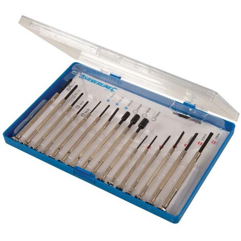Cacciaviti Silverline di precisione per gioiellieria set 16 pz in acciaio