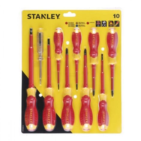 Cacciaviti "STHT60032-0" isolati con impugnatura bimateriale set da 10 pezzi