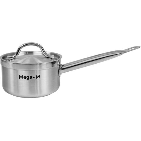 Cacerola alta para hostelería con tapa Mega-M PRO 1,3 l Ø 14 cm x h 8,5 cm N