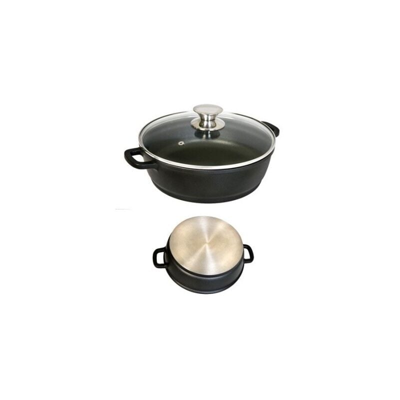 

Cacerola Baja 30Cm Con Tapa Aluminio/Fundido Ecostone Cookware