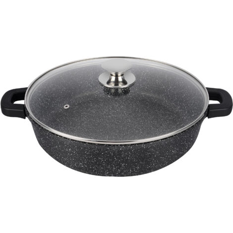 Cacerola baja aluminio fundido piedra black supreme 28cm