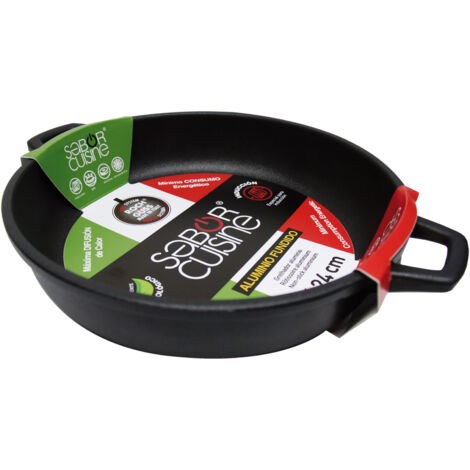 Cacerola baja de aluminio fundido de 20 cm