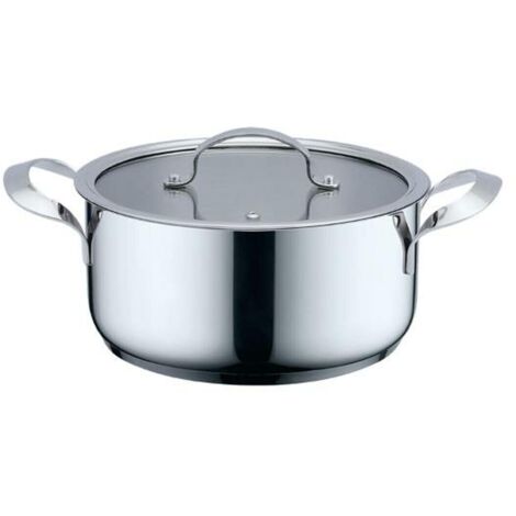 Cacerola Con Tapa Haeger PA-24H.003A Beige Gris Ø 24 cm