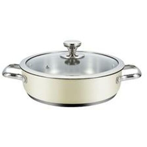 Cacerola Con Tapa Haeger PA-24L.009A Beige Ø 24 cm