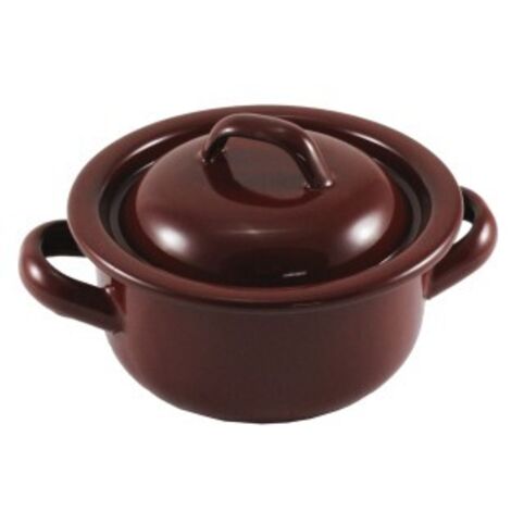 Cacerola esmalte marron 30 cm