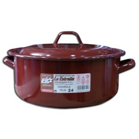 Cacerola esmalte marron