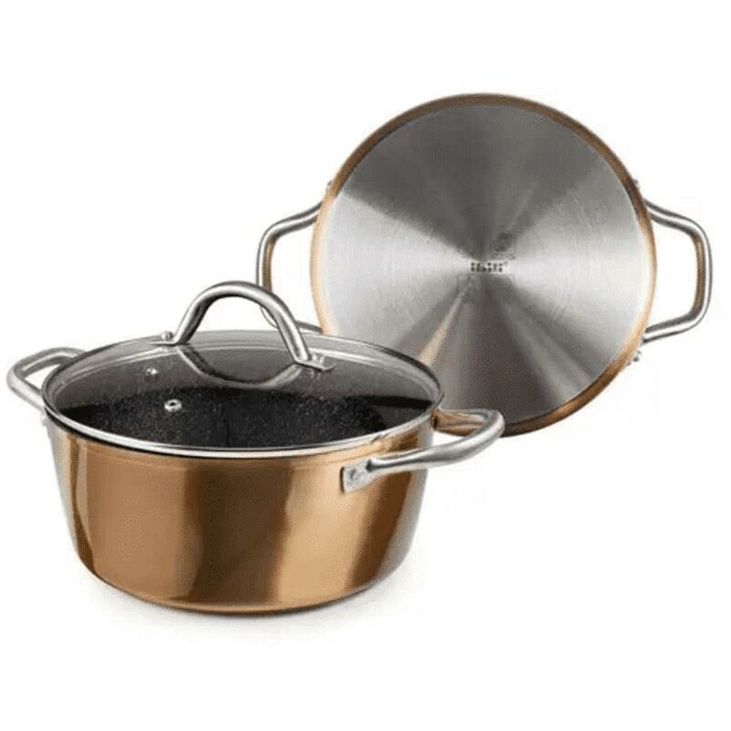

Cacerola de aluminio forjado copper de 28 x 12,4 - Ibili