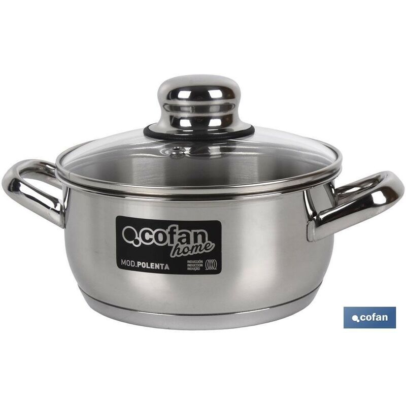 

Cacerola Inox Induc.5.4L Modelo Polenta T/ Vidrio Ø260 Mm