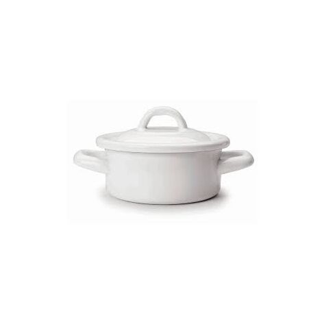 CACEROLA RECTA CON TAPA BLANCA 12CM - IBILI