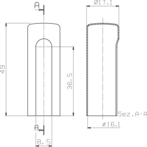 Cache aluminium pour Exacta de Ø 14 argent satiné boîte de 10 pièces - OTLAV