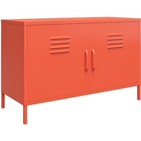 Cache Armoire à 2 portes en métal orange