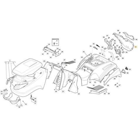 CACHE ARRIÈRE MTR SD VERT 600123L ORIGINAL STIGA - 325110489/0