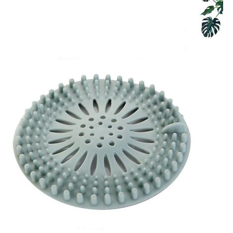 Cache-bonde de douche en silicone avec ventouse, bleu
