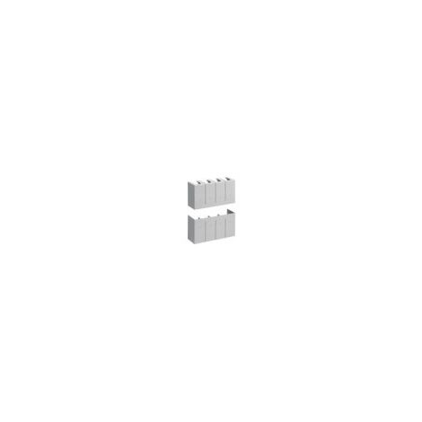 Cache borne h1000 4P long - APPAREILLAGE DE TETE HAGER HYE022H