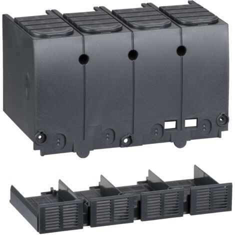 Cache borne - Pour compact NSX/INS/INV - 4P - Noir
