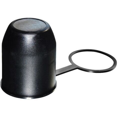 Cache boule avec bague en PVC - Noir