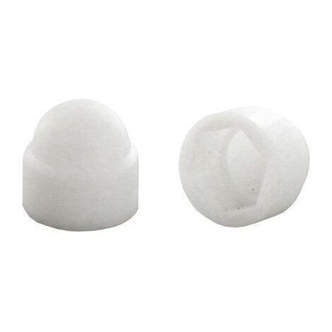 Cache Boulon Tête Hexagonale Blanc Plastique Ø8 - INVENTIV