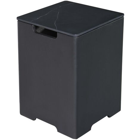 Cache bouteille de gaz en porcelaine de marbre avec Base GFRC bulgarie noir, 40, 3x40, 3x63, 2