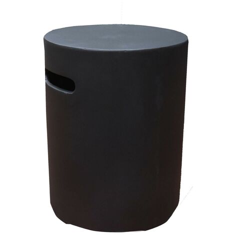 Cache bouteille de gaz rond noir, 40x40x50,8
