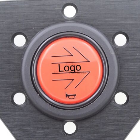 Cache-bouton de klaxon universel en plastique ABS et aluminium pour volant de voiture de sport de course, avec logo-AquaForge