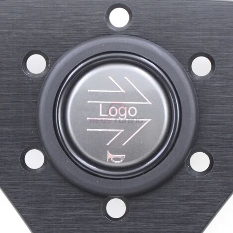 Cache-bouton de klaxon universel en plastique ABS et aluminium pour volant de voiture de sport de course, avec logo-AquaForge