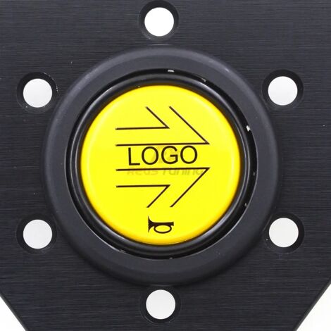 Cache-bouton de klaxon universel en plastique ABS et aluminium pour volant de voiture de sport de course, avec logo-AquaForge