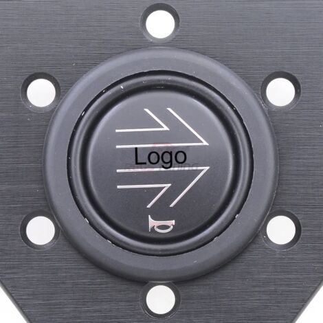 Cache-bouton de klaxon universel en plastique ABS et aluminium pour volant de voiture de sport de course, avec logo-AquaForge