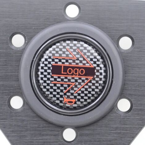 Cache-bouton de klaxon universel en plastique ABS et aluminium pour volant de voiture de sport de course, avec logo-AquaForge