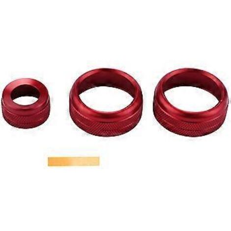Cache-boutons de climatisation et de volume radio pour BMW Série 1, 2, 3, 3GT et 4 (F20, F22, F30, F31, F32, F33, F80, F82, F87) - Lot de 3 rouges