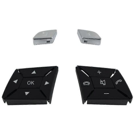 Cache-boutons de commande au volant pour Mercedes-Benz Classe C, E et A (W204, W212, W218, W156, W246), Sil-AquaForge