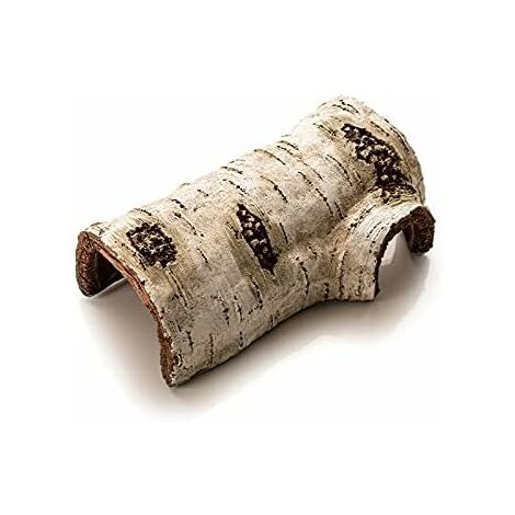 Cache-bûche de bouleau artificiel Abri de reptile moyen Grotte de couchage en forme de bois Gecko Hideout