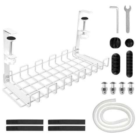 Cache Cable Bureau, Gestion Cable Bureau sans Perçage, Range Cable Bureau Kit Cable Management pour Bureau, Maison