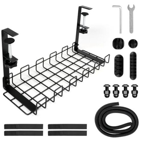 Cache Cable Bureau, Gestion Cable Bureau sans Perçage, Range Cable Bureau Kit Cable Management pour Bureau, Maison