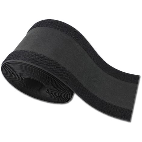 Cache-câbles de sol de 3 mètres, ruban adhésif souple et ajustable, réutilisable, noir, pour un rangement propre et facile à découper, idéal pour la chambre, le salon et la maison.