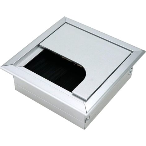 Cache-câbles en alliage d'aluminium, panneau épais et durable, pour recouvrir les boîtiers de câbles, cache-câbles de bureau d'ordinateur, cache-câbles en aluminium 8080 mm (couleur aluminium naturel)