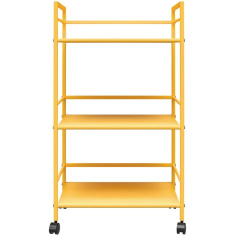 Cache-Chariot roulant en métal jaune