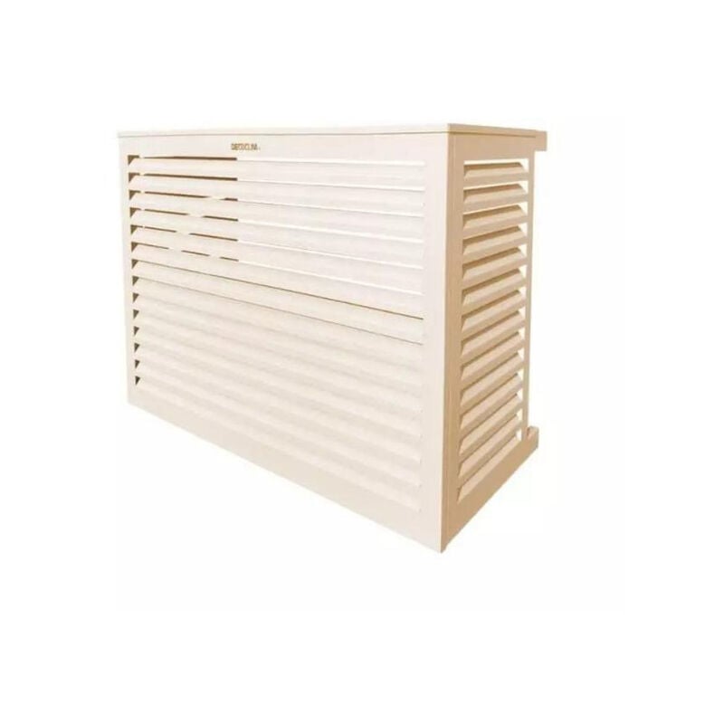 Cache unité extérieure en aluminium blanc crème taille l - 23AL9001 - Decoclim