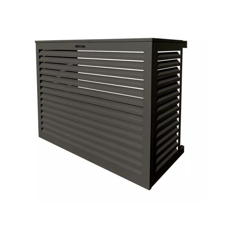 Cache unité extérieure en aluminium gris terre d'ombre taille l - 23AL7022 - Decoclim