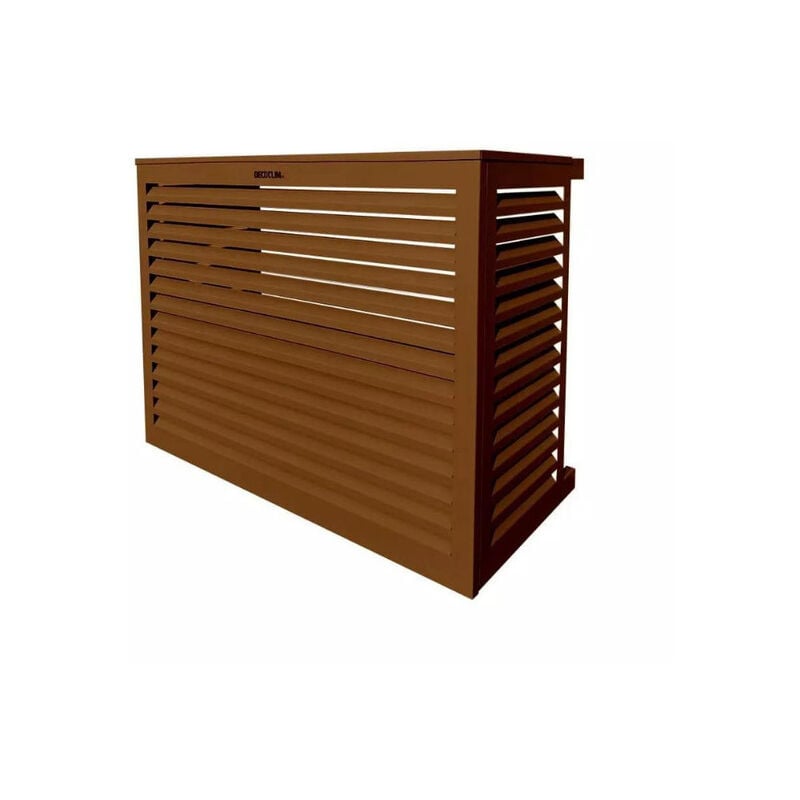 Cache unité extérieure en aluminium brun argile taille m - 23AM8003 - Decoclim