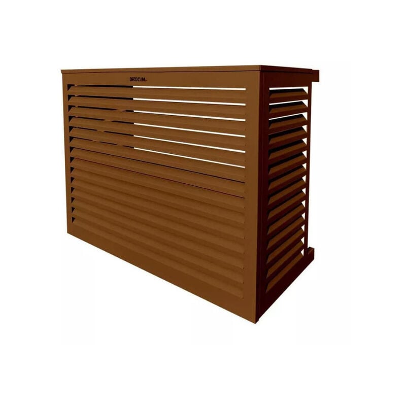 DECOCLIM - Cache unité extérieure en aluminium brun argile taille L - 23AL8003