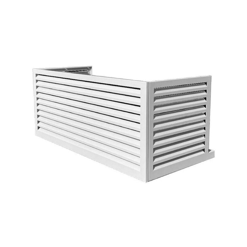 Cache unité extérieure en aluminium gris clair option xxl - 23AXXL7035 - Decoclim