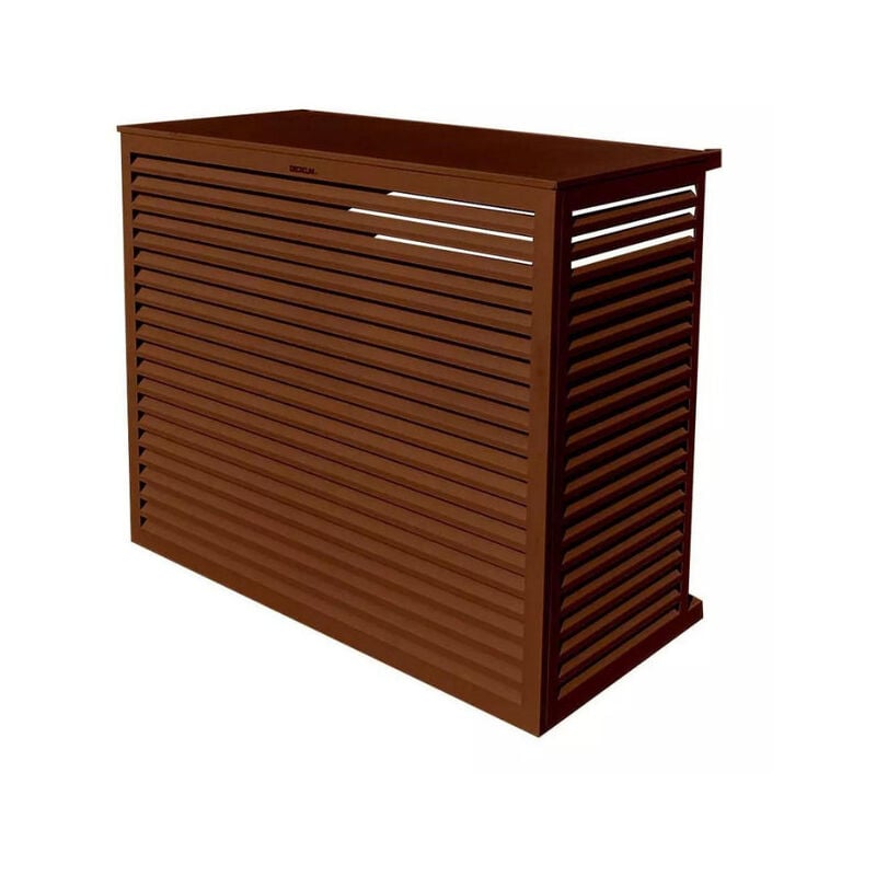 Cache unité extérieure en aluminium brun rouge taille xl - 23AXL8012 - Decoclim