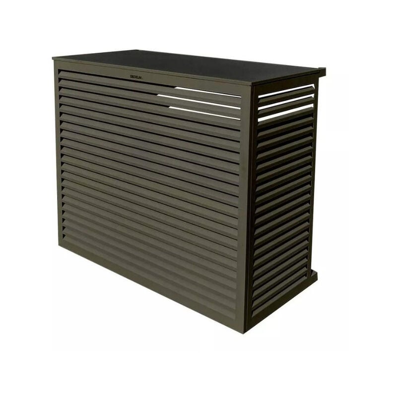 DECOCLIM - Cache unité extérieure en aluminium gris terre d'ombre taille XL - 23AXL7022