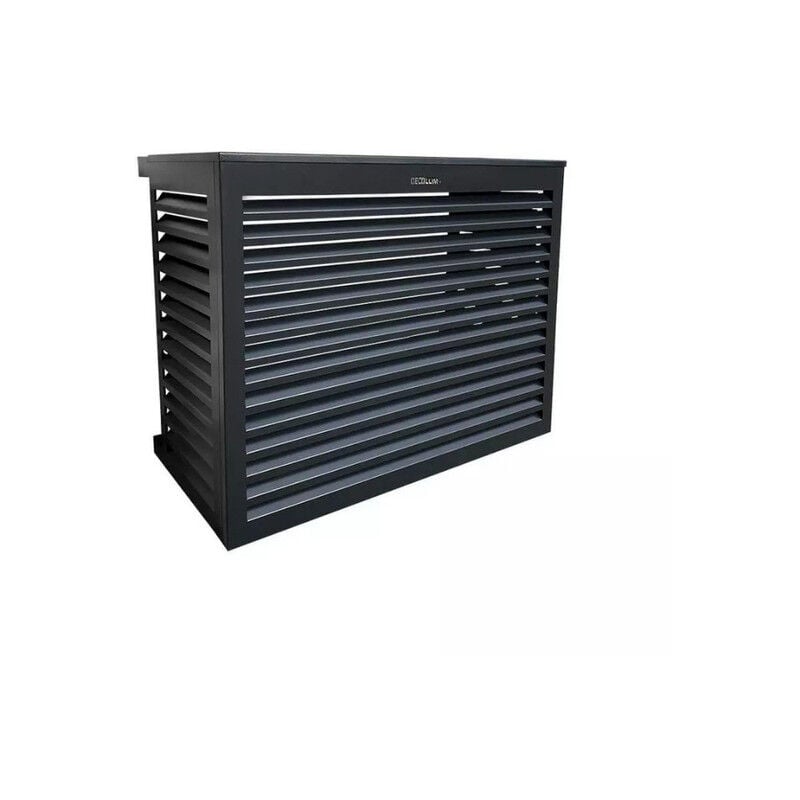 Cache unité extérieure en aluminium anthracite taille m - 23AM7016 - Decoclim