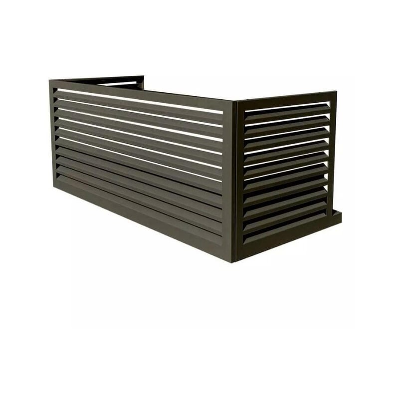 Cache unité extérieure en aluminium gris terre d'ombre option xxl - 23AXXL7022 - Decoclim