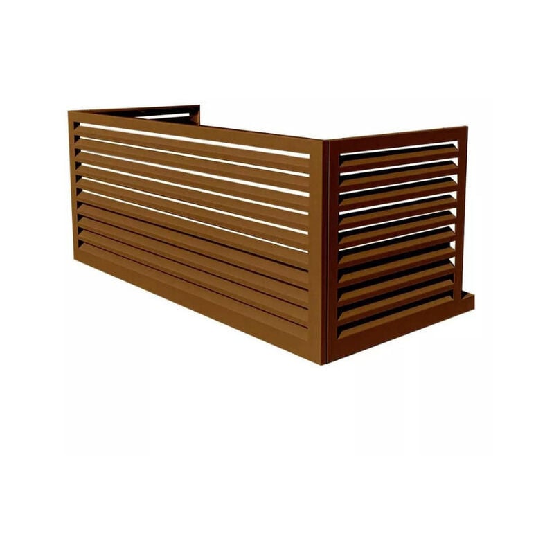 Cache unité extérieure en aluminium brun argile option xxl - 23AXXL8003 - Decoclim