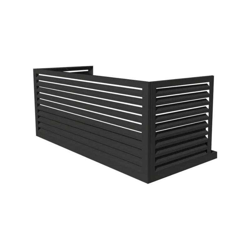 Cache unité extérieure en aluminium anthracite option xxl - 23AXXL7016 - Decoclim