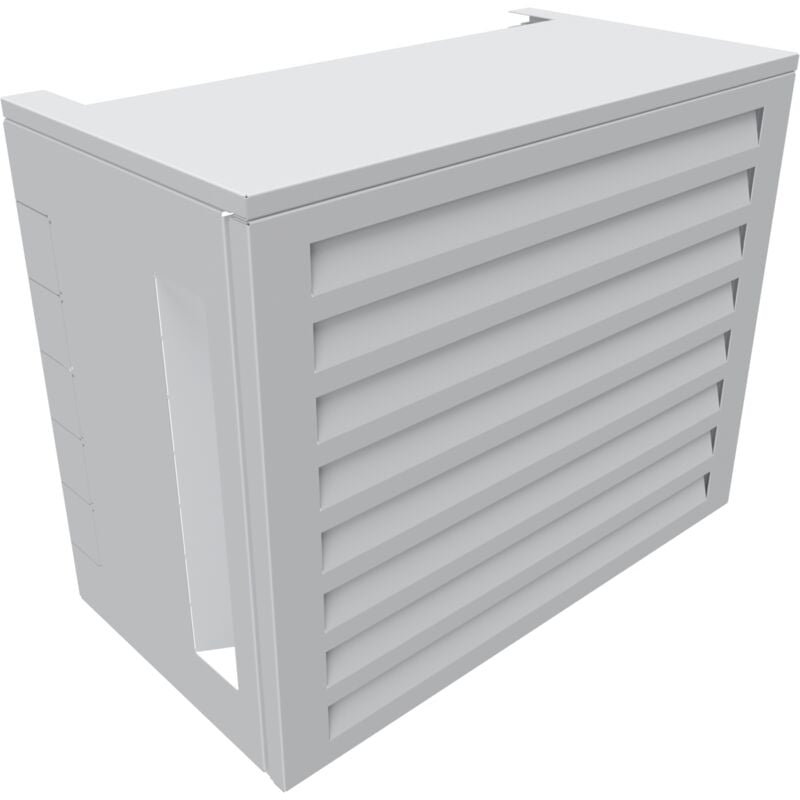 Cache climatiseur Atole en Aluminium Thermolaqué - Taille 1 : h. 80 x l. 100 x p. 54 cm - Blanc