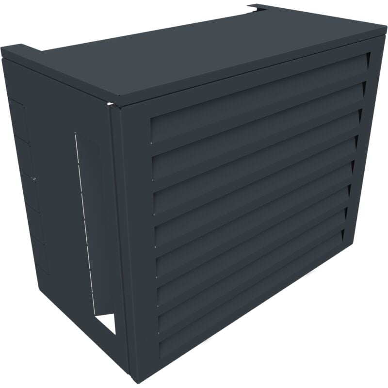 Cache climatiseur Atole en Aluminium Thermolaqué - Taille 2 : h. 113 x l. 110 x p. 64 cm - Gris anthracite