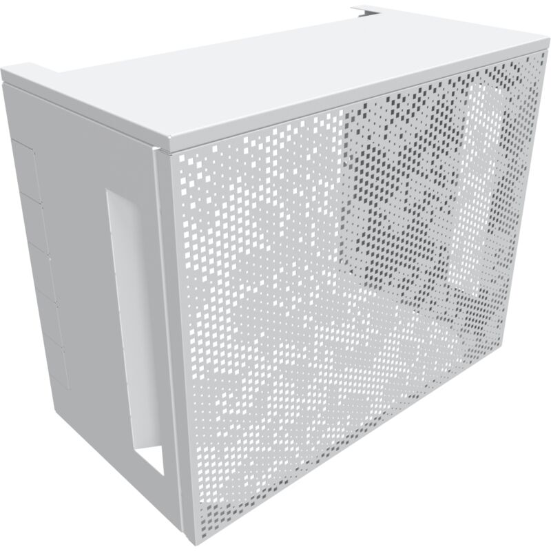 Cache climatiseur Atole en Aluminium Thermolaqué - Taille 1 : h. 80 x l. 100 x p. 54 cm - Blanc